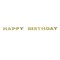 Gold Happy Birthday Fringe Banner 8 Ft – Metallic Gold Birthday Decor for Milestone Parties & Events